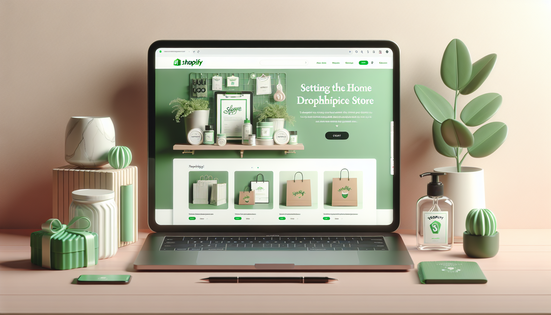 Configurar Home Tu Tienda Shopify: La Guía Definitiva 2026 — ilustración