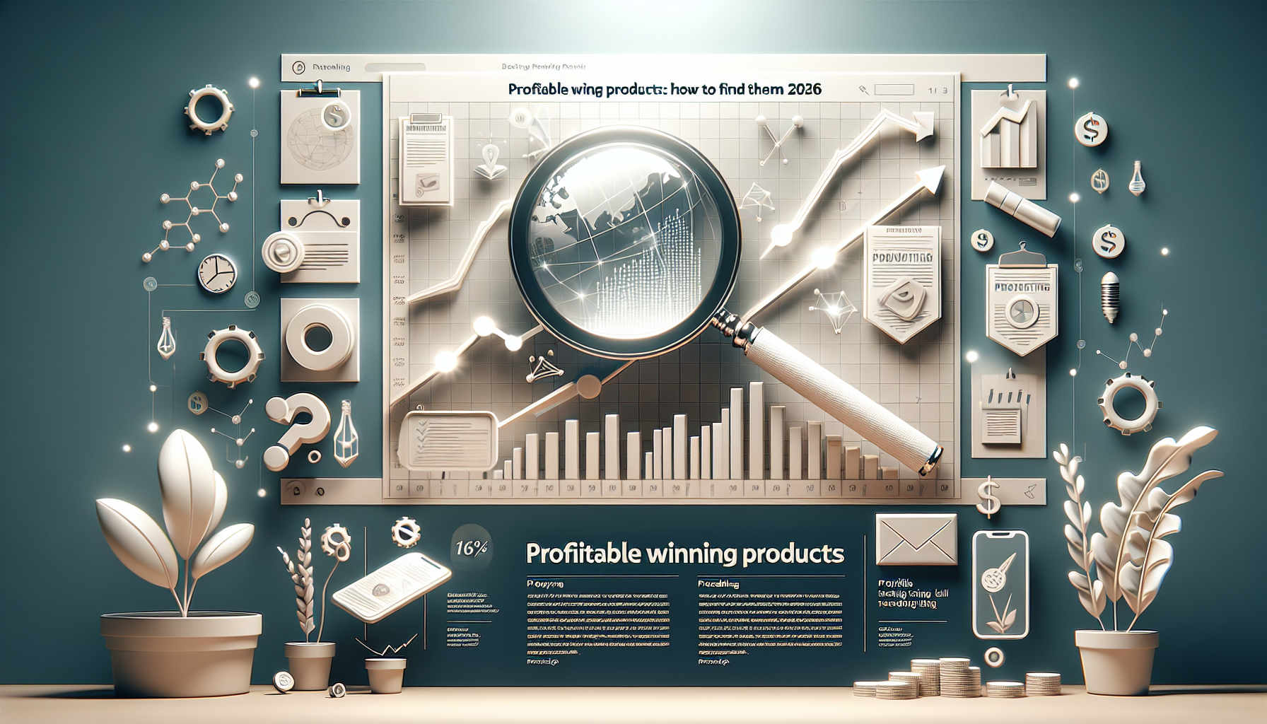 Productos Ganadores Rentables: Cómo Encontrarlos 2026 — ilustración