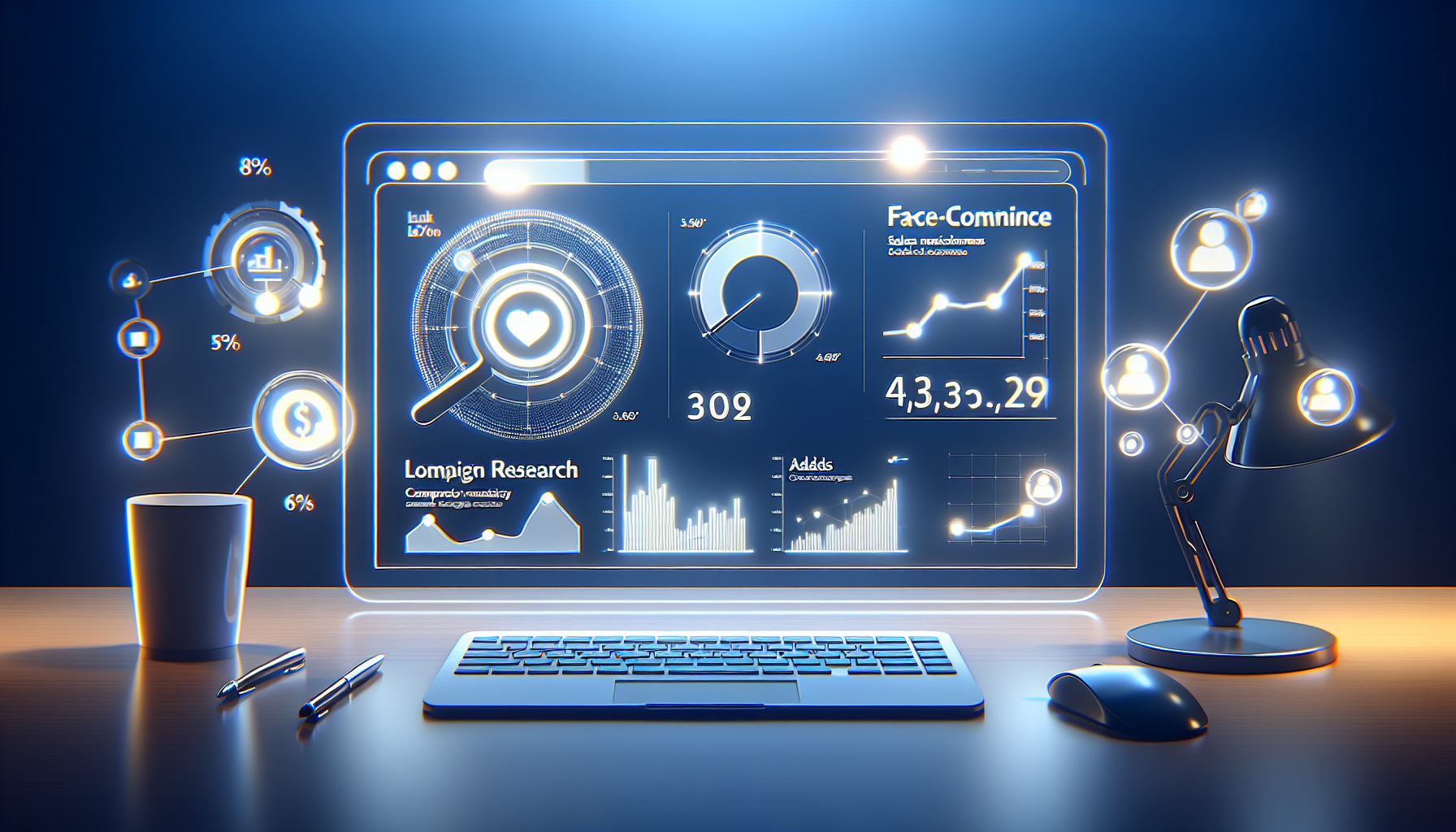 Engranaje de Ventas Ecommerce: Investigación Facebook Ads que Funciona — ilustración