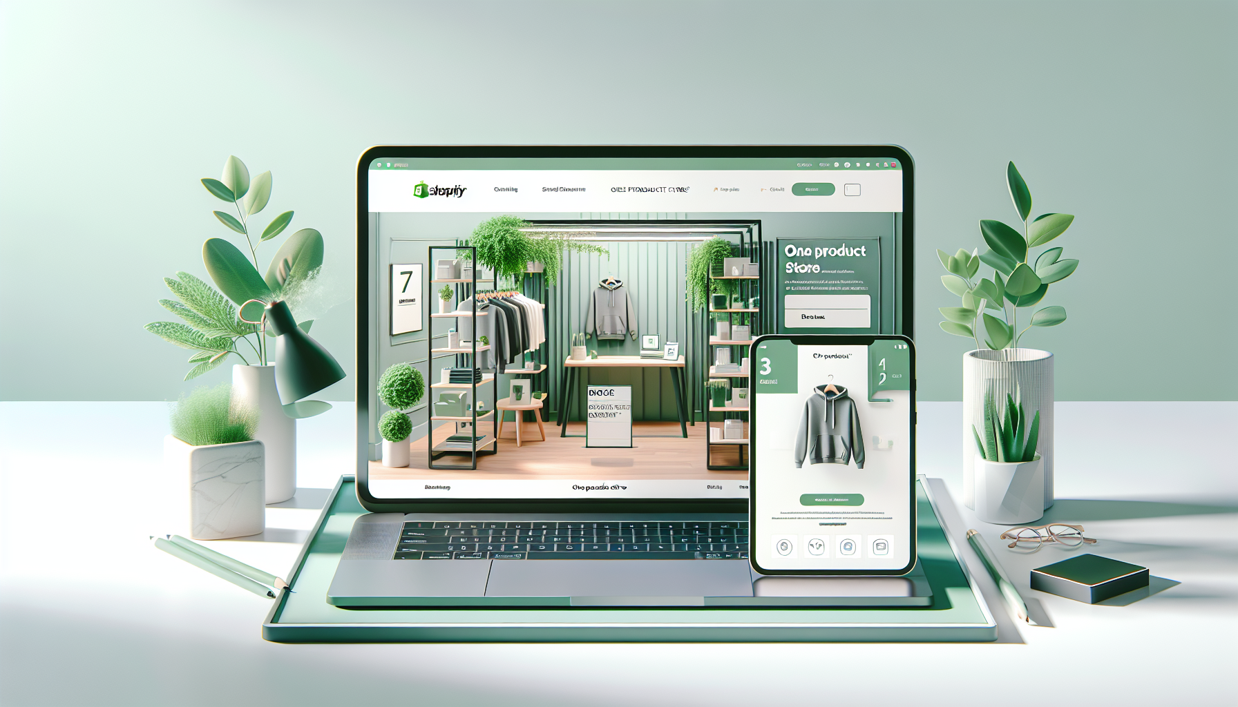 Descubre el Secreto para Triunfar con One Product Store en Shopify — ilustración