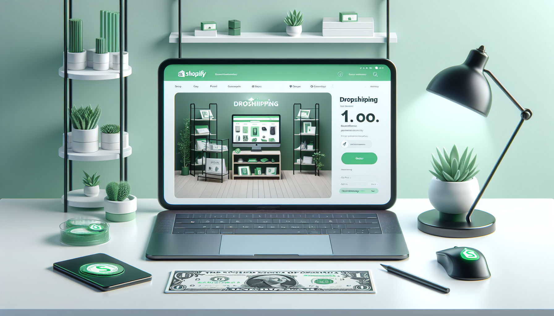 Dropshipping Shopify por 1 Dólar: La Oportunidad Que Nadie Te Cuenta 2026 — ilustración