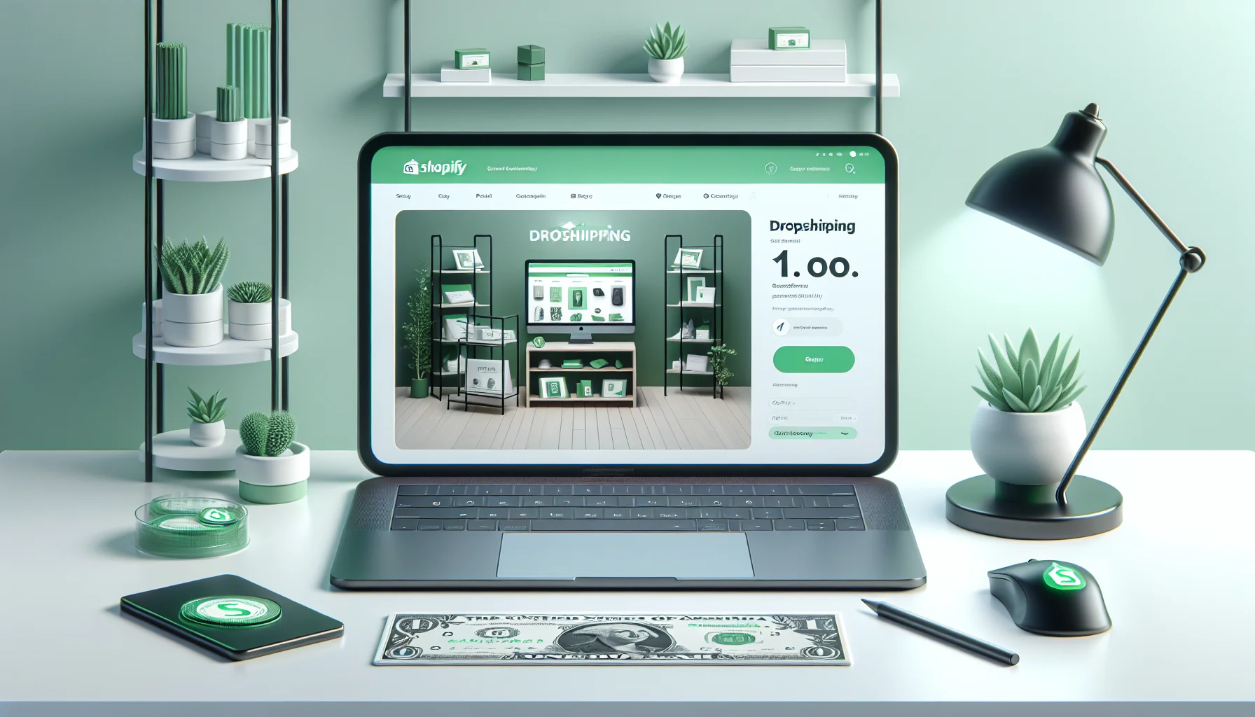 Dropshipping Shopify por 1 Dólar: La Oportunidad Que Nadie Te Cuenta 2026 — ilustración