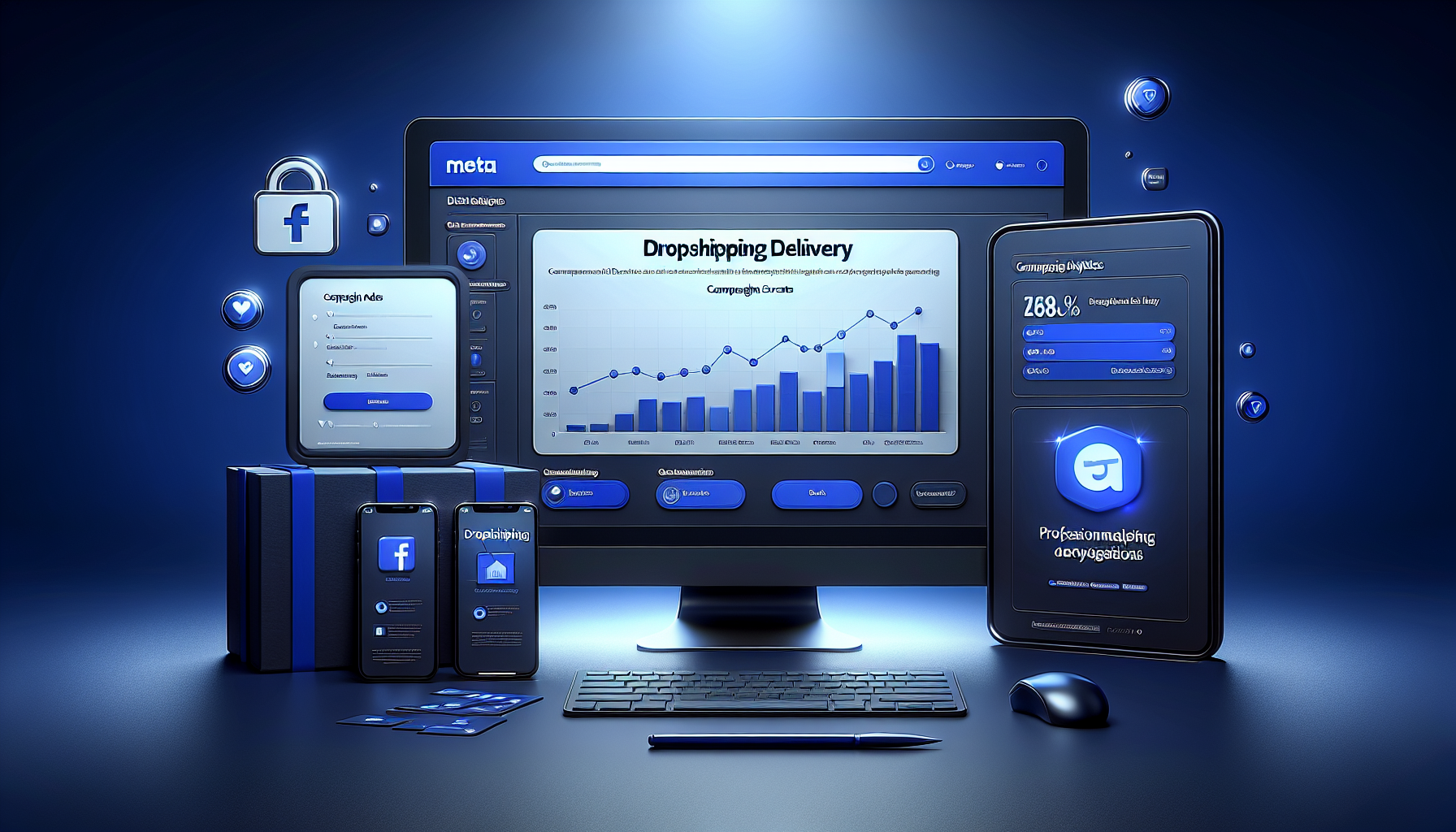 La Verdad sobre usar Facebook Ads para Dropshipping que Nadie te Cuenta — ilustración